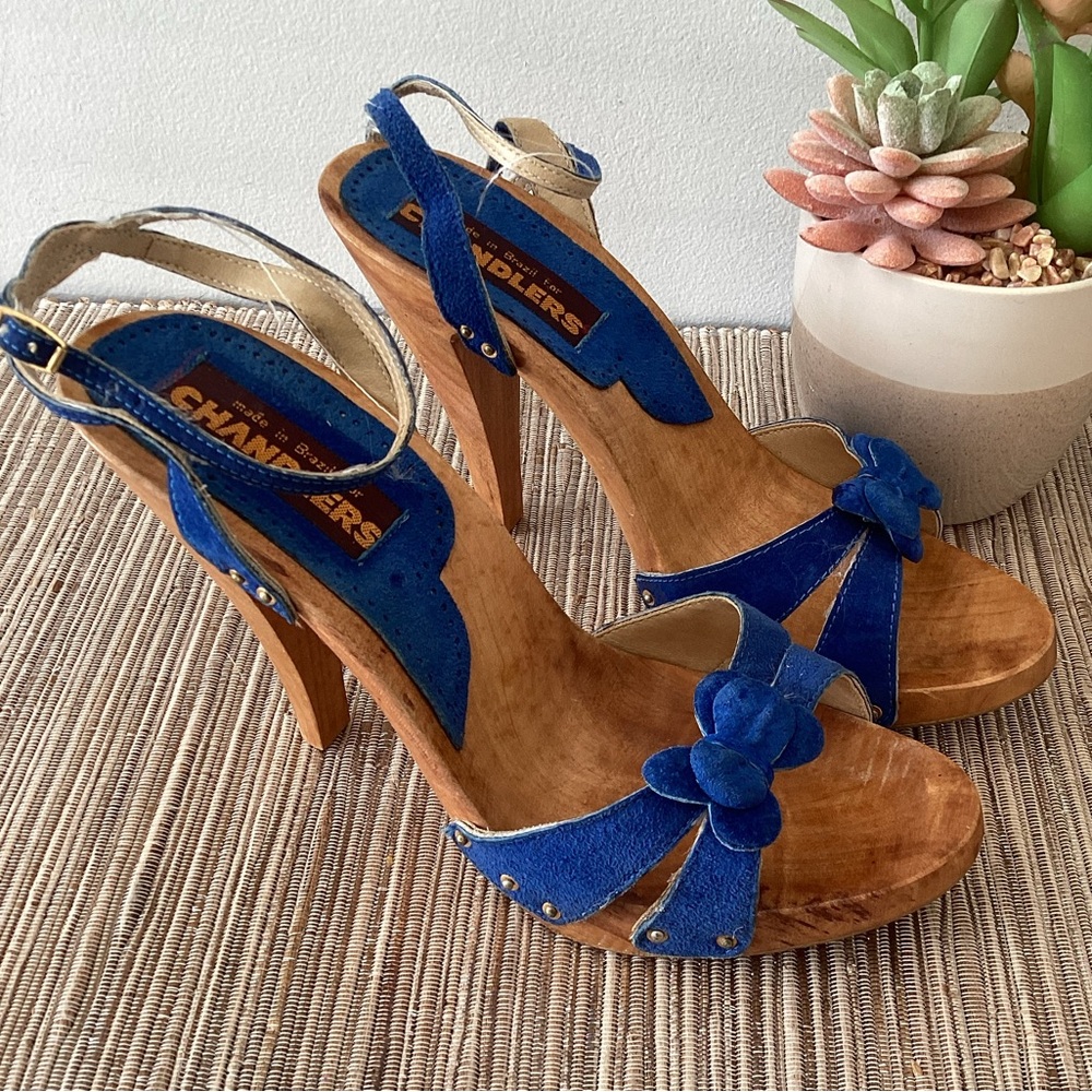Blue Platform Sandals - Picture 3 of 7